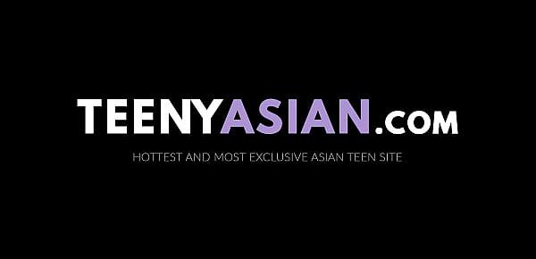  Gamer Asian Vina Sky spreads teen legs for cumshot drilling